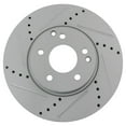 thumbnail image 2 of TRQ Performance Brake Rotor Drilled Slotted Front Coated Pair Fits Select Mercedes, 2 of 5