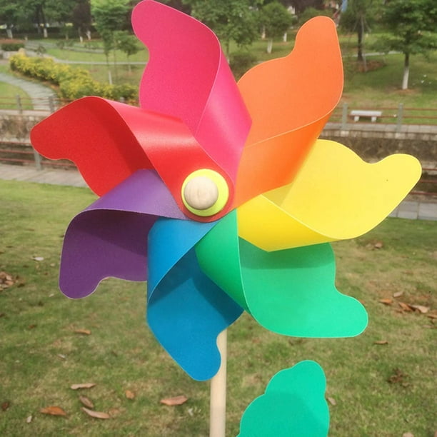 DIY Multicolour Windmill Wind Spinner, Garden Lawn Yard Pinwheels