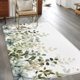 thumbnail image 4 of Sage Green Leaf 4x6 Rug for Dining Table for 4 People Under Table, Watercolor Eucalyptus Leaves Botanical ashable Non Slip Rectangle Area Rug, 4 of 9