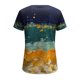 thumbnail image 4 of ICHUANYI ClearanceWomen's Fashion Print Short Sleeve T-shirt Tops Casual Loose Blouse Tops(Blue, XXL) ICHUANYI WER202308040901, 4 of 5