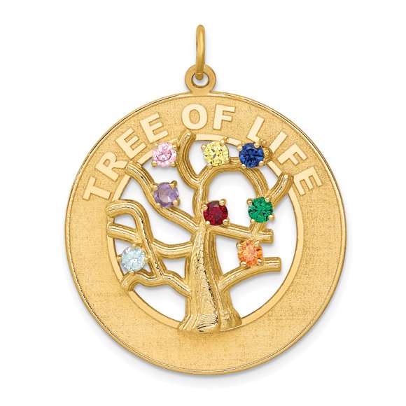 14K Yellow Gold Tree Of Life Pendant
