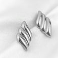 thumbnail image 5 of Chunky Gold Statement Earrings for Women,Fashion Large Geometric Wings Drop Earrings  Shell Wavy Dangle Earrings Trendy Jewelry Gifts, 5 of 14