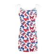 thumbnail image 5 of IROINNID Women's Sheath Dress Independence Day Printed Sleeveless Camis Mini Dress V-Neck Empire Waist Dress, 5 of 5