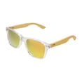 thumbnail image 1 of Root Napoleon Clear PC Gold Mirror Lens Bamboo Temples Unisex Sunglasses, 1 of 3