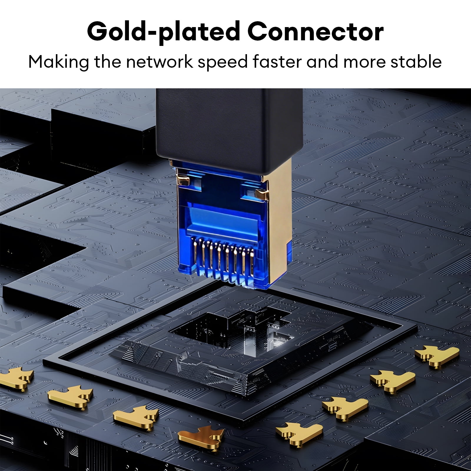 Cat8 Ethernet Cable 50ft, High Speed Braided 40Gbps 2000Mhz Network Cord Cat8 RJ45 Shielded Indoor Heavy Duty LAN Cables Compatible for Gaming PC PS5 Xbox Modem Router