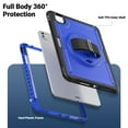 thumbnail image 2 of Allytechgroup iPad Pro 11 inch 2024 Case M4, Rotating Kickstand Shockproof Hand Strap + Shoulder Strap Drop Protection Rugged Case for Apple iPad Pro 11 Inch 2024, Darkblue, 2 of 12