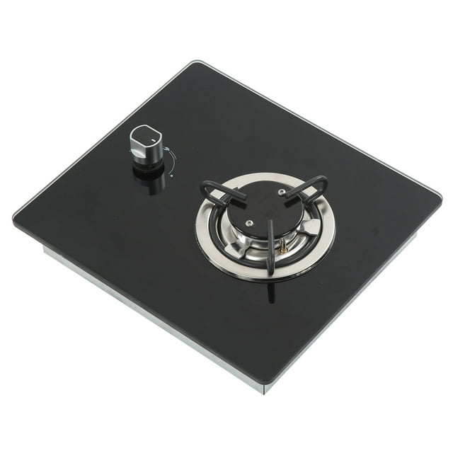 Kitchen Gas Hob, Tempered Glass Panel 290x325mm Even Heat RV Gas Stove Easy To For Yacht For For Boat