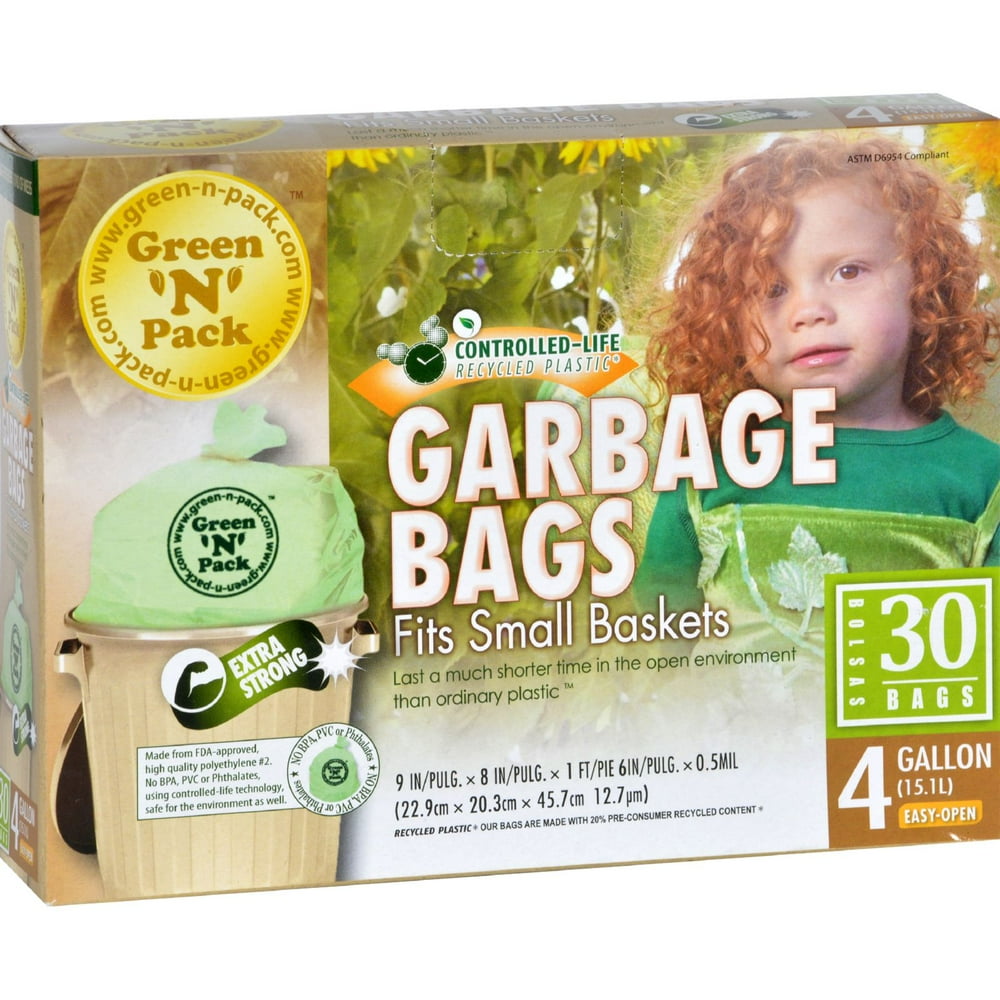 GreennPack Small Trash Bags 4 Gallon 30 Pack