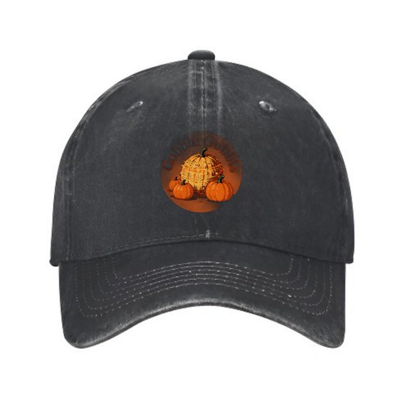 Signetis Gobble Gobble Hay Bale Pumpkins Baseball Cap, Adjustable Dad Hat