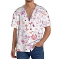 thumbnail image 3 of Wukai Retro Floral Men's Casual Short-Sleeve Button Down Shirt - Lightweight Summer Dress Shirt for Daily Wear-4X-Large, 3 of 7