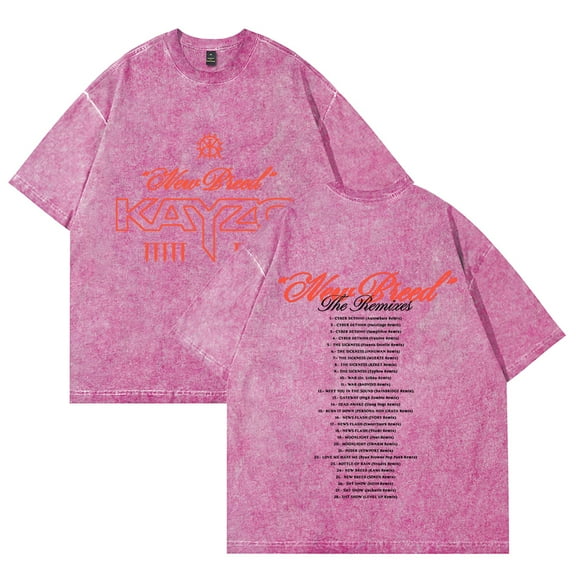 Kayzo NEW BREED Album Merch Vintage Wash Tee Cosplay Women Men Fashion Short Sleeve Cotton T-Shirts Style1