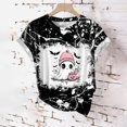 thumbnail image 4 of LYEAA Halloween T-Shirts for Women Short Sleeve Crew Neck Regular Straight Cuff Casual Wear Ghost Holiday Clothes Black S, 4 of 5