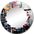 thumbnail image 2 of DESIGN ART Designart "Futuristic Fusion IV" Abstract Collages Modern Wall Mirror 24in.x24in., 2 of 5