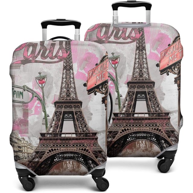 Travel Luggage Cover Suitcase Protector Fits 18-32 Inch Luggage Wheel Covers Patterned Travel Related Items Flower Luggage Protector Elastic Luggage Anti-scratch Suitcase Cover L
