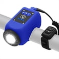 thumbnail image 1 of Conjunto de Luz y Bocina para Bicicleta 2 en 1 para Ciclismo Nocturno, Accesorios de Linterna para Ciclismo Nocturno, 4 Modos de Luz, IPX5 Azul, 1 of 5