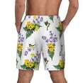 thumbnail image 4 of Goofa Lavender Flowers Printed Men's Swim Trunks Board Shorts Quick Dry Mens Swimming Trunks with Compression Liner,Breathable Fit Hawaii Beach Shorts-Large, 4 of 9