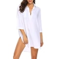 thumbnail image 1 of Txlixc Mujeres Traje de baño Cubrir Camisas, Damas Traje de baño Cubrir Ups Mini Vestido Bikini Playa Túnica Tops Txlixc Estilo de ocio, 1 of 6
