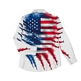 thumbnail image 5 of 4th of July Shirts for Women Button Down Long Sleeve Blouses American Flag Print Shirt Dressy Casual Tops Patriotic Outfit, 5 of 5