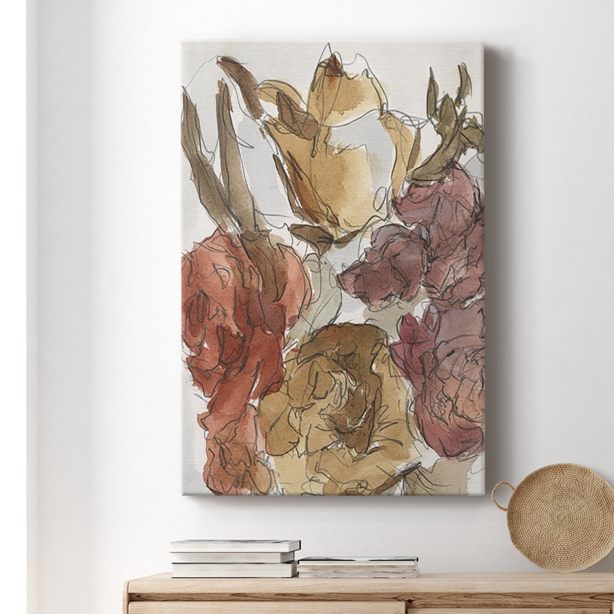 Cropped Floral Arrangement I Premium Gallery Wrapped Canvas - Ready to Hang