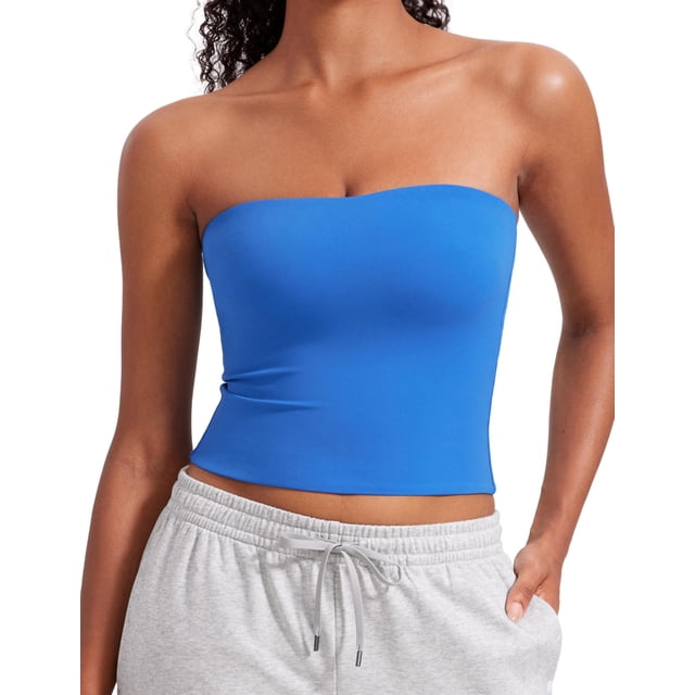 Top Tubo Sin Tirantes Butterluxe CRZ YOGA Azul XL
