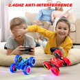 thumbnail image 3 of Rechargeable Remote Control Cars with Lights, Rc Cars for Kids 360Â° Rotating Double Sided Fast Flips 2.4Ghz 4WD All Terrain RC Stunt Toys for Ages 3-12 Years Old Boys Girls, 3 of 6