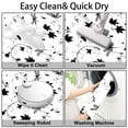 thumbnail image 7 of 1pc Black and White Absorbent Non-Slip Bathroom Thickened Flannel Rug Decor,Soft,Quick Drying,Suitable For Indoor/outdoor Use,Bathrooms,Bedrooms,Kitchens,Terrace,Laundry Rooms,16"x24", 7 of 7