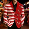thumbnail image 2 of oqasdz Carnival Blazer for Men Velvet Corduroy with Circus Clown Print Jacket Stretch Slim Fit Dress Coat Party Evening Wedding Prom, 2 of 5
