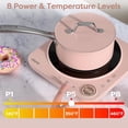 thumbnail image 4 of CIARRA CATIH1A-P Portable Induction Cooktop, Slim Single Electric Countertop Burner with Sensor Touch and Digital Time, Pink, 4 of 8