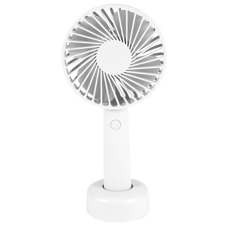

New Portable Mini Handheld Fan With Stand Cradle Usb Wind Blower Ventilateur Indoor Outdoor Fan White