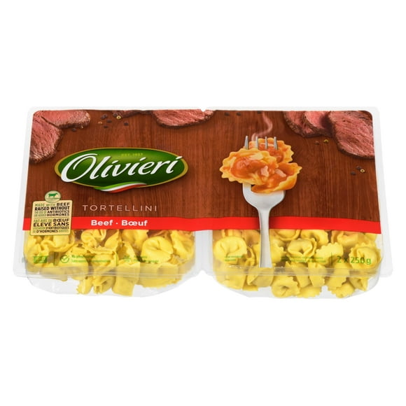 Olivieri Beef Tortellini, Fresh Pasta, 2 x 250 g