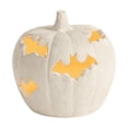 thumbnail image 2 of Halloween Pumpkin Light for Halloween Indoor, Handmade Light Up White Pumpkin Decoration Lantern Halloween Lighted Tabletop Ornament For Halloween Indoor, 2 of 7