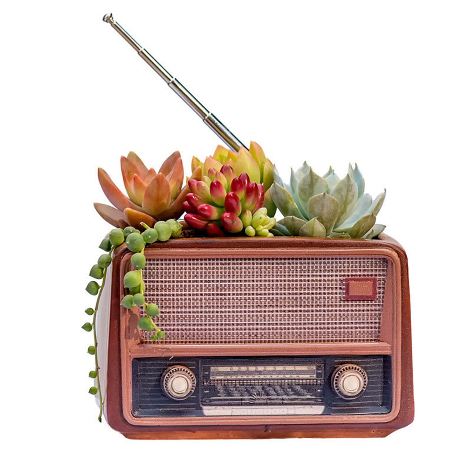 OldFashioned Retro Radio Ornaments Electrical Flower Pots Resin Flower