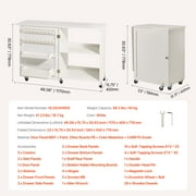 KFFKFF Sewing Table & Desk, Versatile Tailoring Machine Stand with Streamlined Design, Casters, Racks, Organizing Bins, Timber Dowels, and Magnetized Entrances, Tailoring Workstation Cabinet