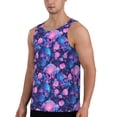 thumbnail image 2 of Daiia Blue Skull Rose Printed Men's Quick Dry Fit Muscle Tank Top Slim-Fit Tank Workout Tank Top Lightweight Sports Tank Top-4X-Large, 2 of 7
