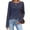 Navy, variant on Womens Blouse Long Sleeve Crew Neck Solid Color Casual Loose Fit Waffle Knit Top Womens Going Out Basic Casual Tops S-2XL
