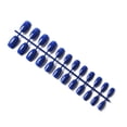 thumbnail image 2 of Vogacara 24 piezas de uñas postizas de ataúd resistentes a los arañazos de bailarina corta coloridas uñas acrílicas artificiales de color sólido DIY Juegos de manicura 20 azul real Vogacara CE011412-20, 2 of 4