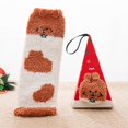 thumbnail image 2 of Women Sleeping Socks Warm Fluffy Striped Socks Animal Fuzzy Socks for Christmas, 2 of 10