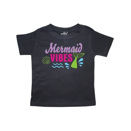

Inktastic Mermaid Vibes with Tail and Seashell Gift Toddler Toddler Girl T-Shirt