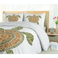 thumbnail image 5 of Ambesonne Vintage Tribal Duvet Cover Sets, Mosaic Boho Turtle, 2-King, Green Brown Khaki, 5 of 7