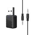 thumbnail image 1 of Adaptador Usb Bluetooth 2 En 1 10Mbps 10M/32.8Ft Adaptador Bluetooth Dongle 5,0 Para Coche Ordenador Portátil Sistema Estéreo Auriculares Smartphone Vogacara EL010199-00, 1 of 6