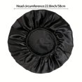 thumbnail image 4 of Women's Fashion Bonnet Solid Color Hair Hat Narrow Edge Elastic Silk Smooth Satin Face Daily Home Casual Sleep Hat One Size black|https://ae01.alicdn.com/kf/Se0c15dda46414a2bbe42541e4f276f9eS.jpeg, 4 of 4