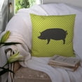 thumbnail image 3 of Carolines Treasures BB7759PW1414 Berkshire Pig Green Fabric Decorative Pillow, 14 x 14 in., 3 of 4