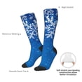 thumbnail image 4 of Sigee Blue Christmas With Snowflakes for Socks for Men Women Socks Stocking Compression Socks, 4 of 6