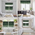 thumbnail image 6 of Sage Green Stripes Kitchen Curtains Sets for Windows 24 Inch Length, Rustic Gradient Abstract Waves Art Rod Pocket Window Treatments Tier Curtains and Valances Set for Bedroom/Bathroom, 6 of 8
