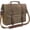 Khaki, variant on Mens Messenger Bag 15.6 Inch Waterproof Vintage Genuine Leather Canvas Briefcase Satchel Shoulder Bag Large Leather Computer Laptop Bag,Brown