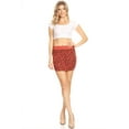 thumbnail image 4 of Women's Shiny Leopard Pattern Print Fitted Bodycon Short Bottom Mini Skirt, 4 of 5