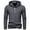 Dark Gray, variant on Ziynglg Men's Shirts Solid Color Hooded Half Zip Long Sleeve Outdoor Sports T-Shirt for Men
