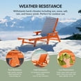 thumbnail image 4 of WestinTrends Malibu Chaise Lounge Outdoor, All Weather Poly Lumber Patio Pool Lounge Chairs with 5 Positions Backrest, Orange, 4 of 10