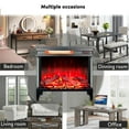 thumbnail image 2 of Miekor Furniture 24 Inch Three Sided Glass Electric Fireplace With Feet 6908, 2 of 11
