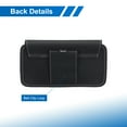 thumbnail image 4 of Phone Belt Holder Case for 5.2" Cell Phones, Horizontal Nylon Phone Belt Pouch, Black, 4 of 4